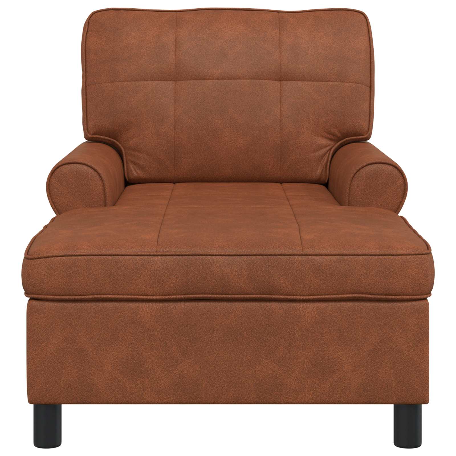 Lounge-Liege mit Kissen Braun 91 x 157 x 91 cm Kunstleder