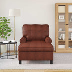 Lounge-Liege Glänzendes Braun 91 x 157 x 91 cm Kunstleder