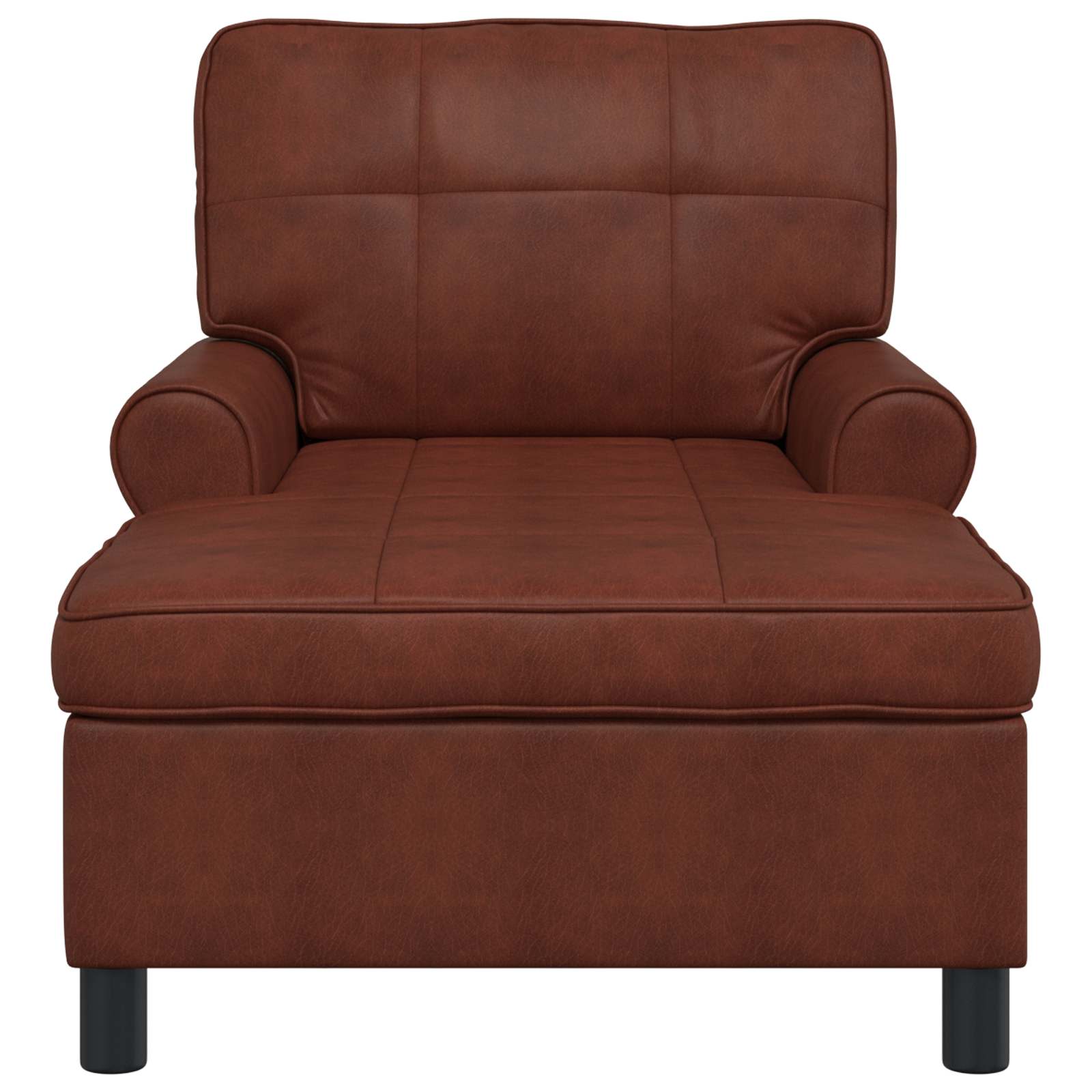 Lounge-Liege Glänzendes Braun 91 x 157 x 91 cm Kunstleder