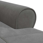 Lounge-Liege mit Kissen Dunkelgrau 91 x 157 x 91 cm Samt
