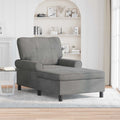 Lounge-Liege mit Kissen Dunkelgrau 91 x 157 x 91 cm Samt