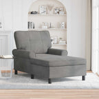 Lounge-Liege mit Kissen Dunkelgrau 91 x 157 x 91 cm Samt