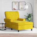 Lounge-Liege mit Kissen Gelb 91 x 157 x 91 cm Samt