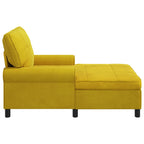 Lounge-Liege mit Kissen Gelb 91 x 157 x 91 cm Samt