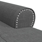 Lounge-Liege mit Kissen Dunkelgrau 91 x 157 x 91 cm Stoff