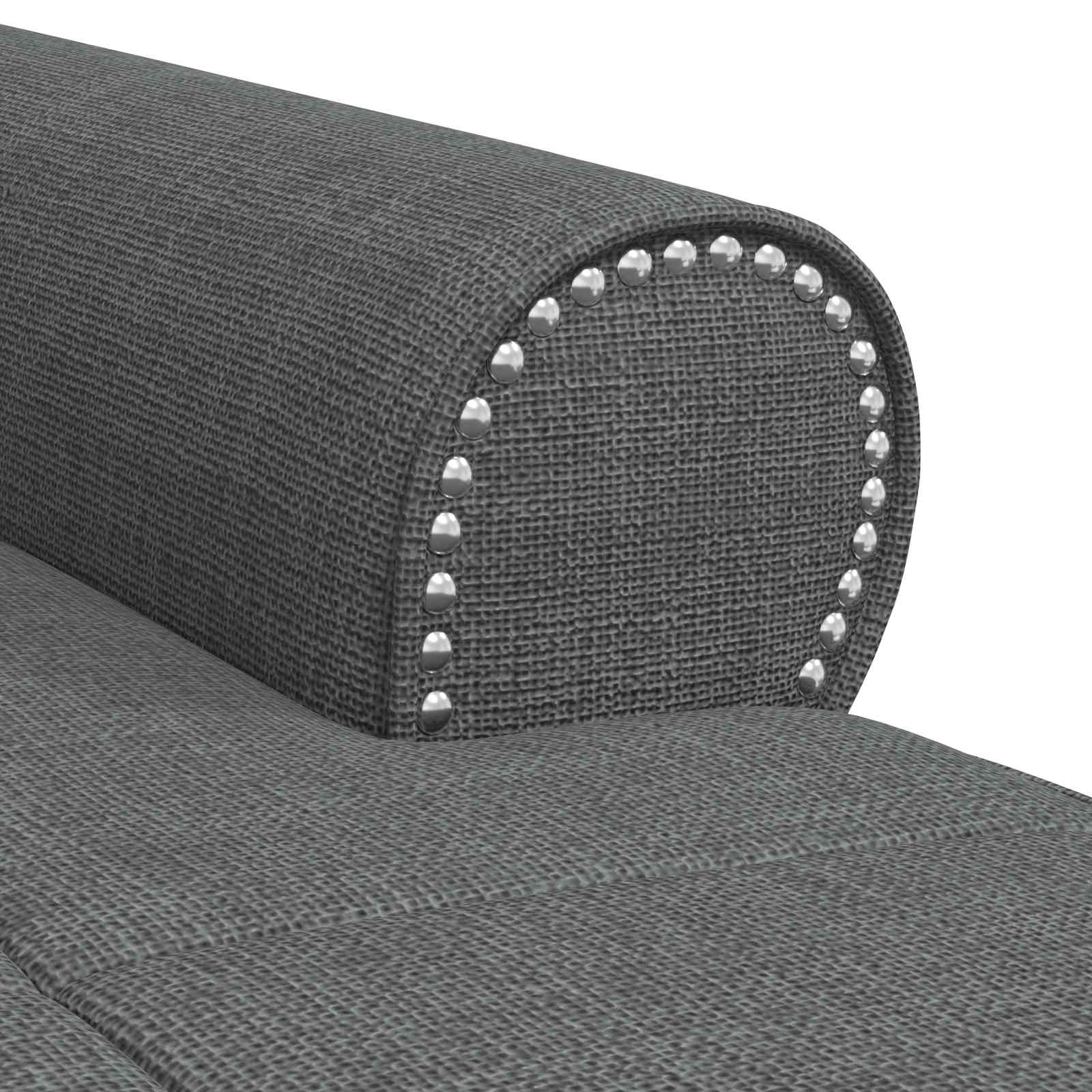 Lounge-Liege mit Kissen Dunkelgrau 91 x 157 x 91 cm Stoff