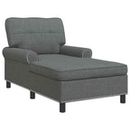 Lounge-Liege mit Kissen Dunkelgrau 91 x 157 x 91 cm Stoff