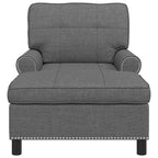 Lounge-Liege mit Kissen Dunkelgrau 91 x 157 x 91 cm Stoff