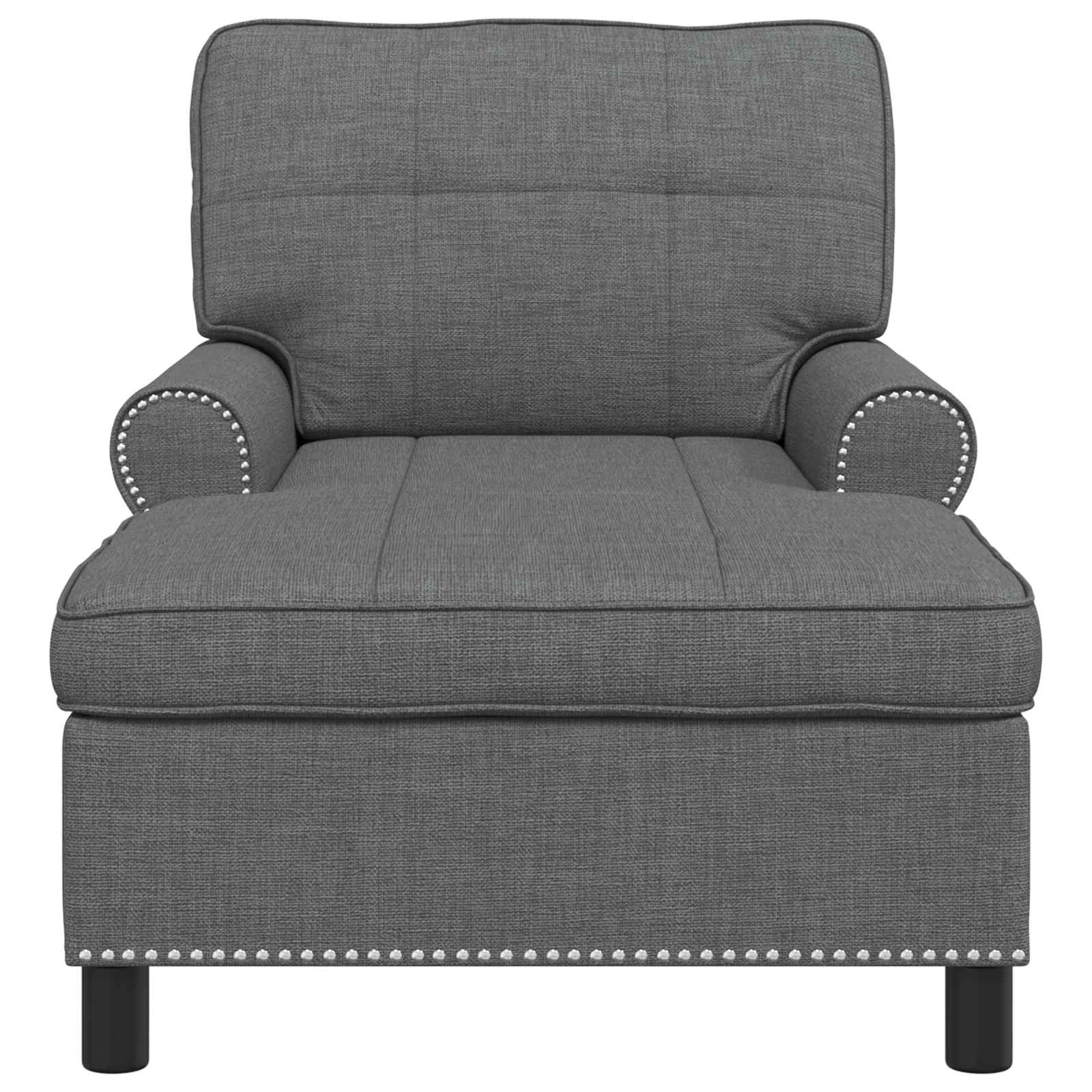Lounge-Liege mit Kissen Dunkelgrau 91 x 157 x 91 cm Stoff