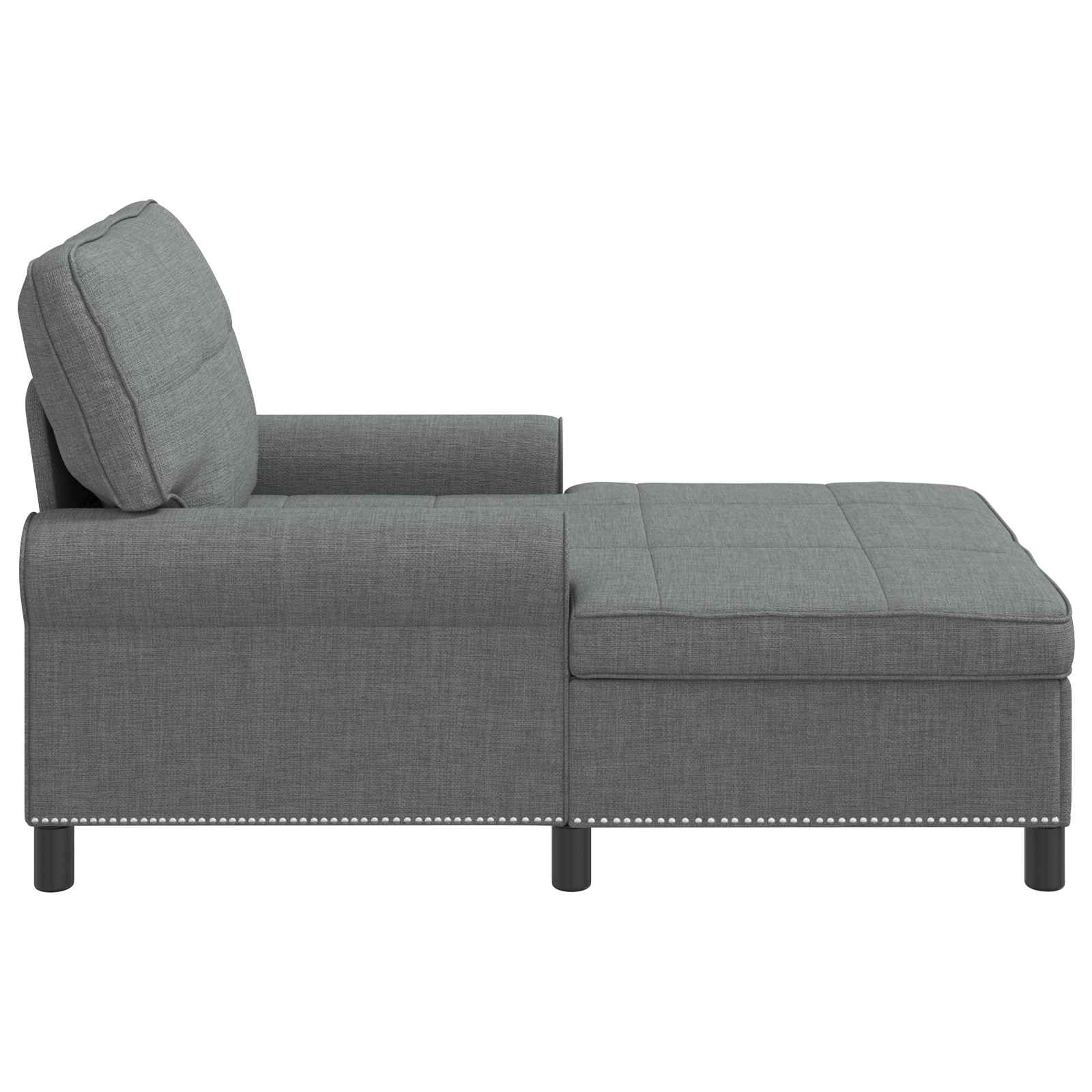 Lounge-Liege mit Kissen Dunkelgrau 91 x 157 x 91 cm Stoff