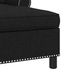 Lounge-Liege mit Kissen Schwarz 91 x 157 x 91 cm Stoff