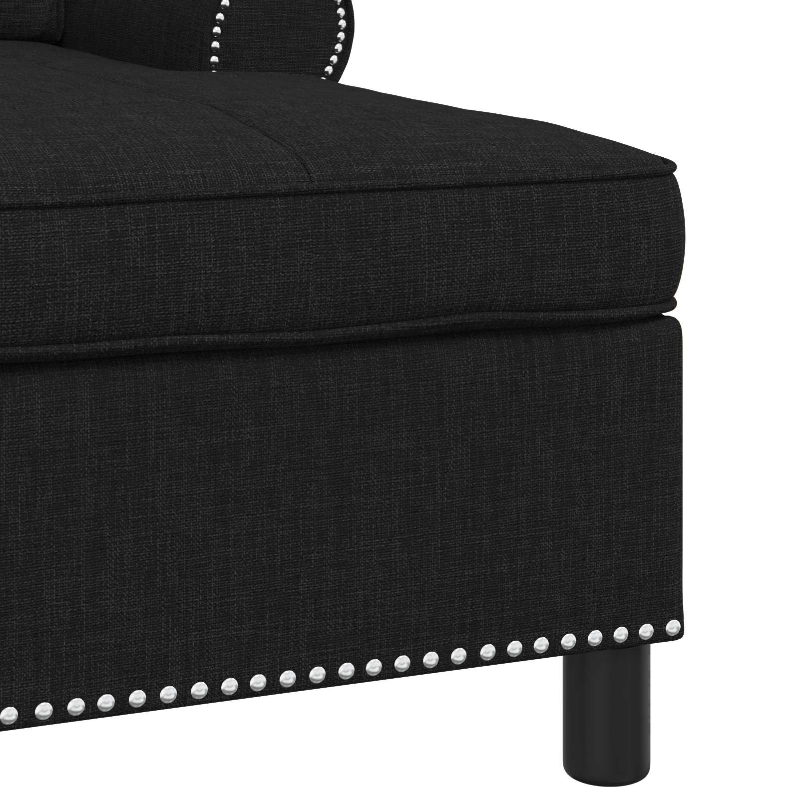 Lounge-Liege mit Kissen Schwarz 91 x 157 x 91 cm Stoff