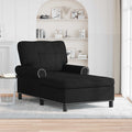 Lounge-Liege mit Kissen Schwarz 91 x 157 x 91 cm Stoff