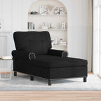 Lounge-Liege mit Kissen Schwarz 91 x 157 x 91 cm Stoff