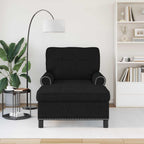 Lounge-Liege mit Kissen Schwarz 91 x 157 x 91 cm Stoff