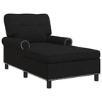 Lounge-Liege mit Kissen Schwarz 91 x 157 x 91 cm Stoff