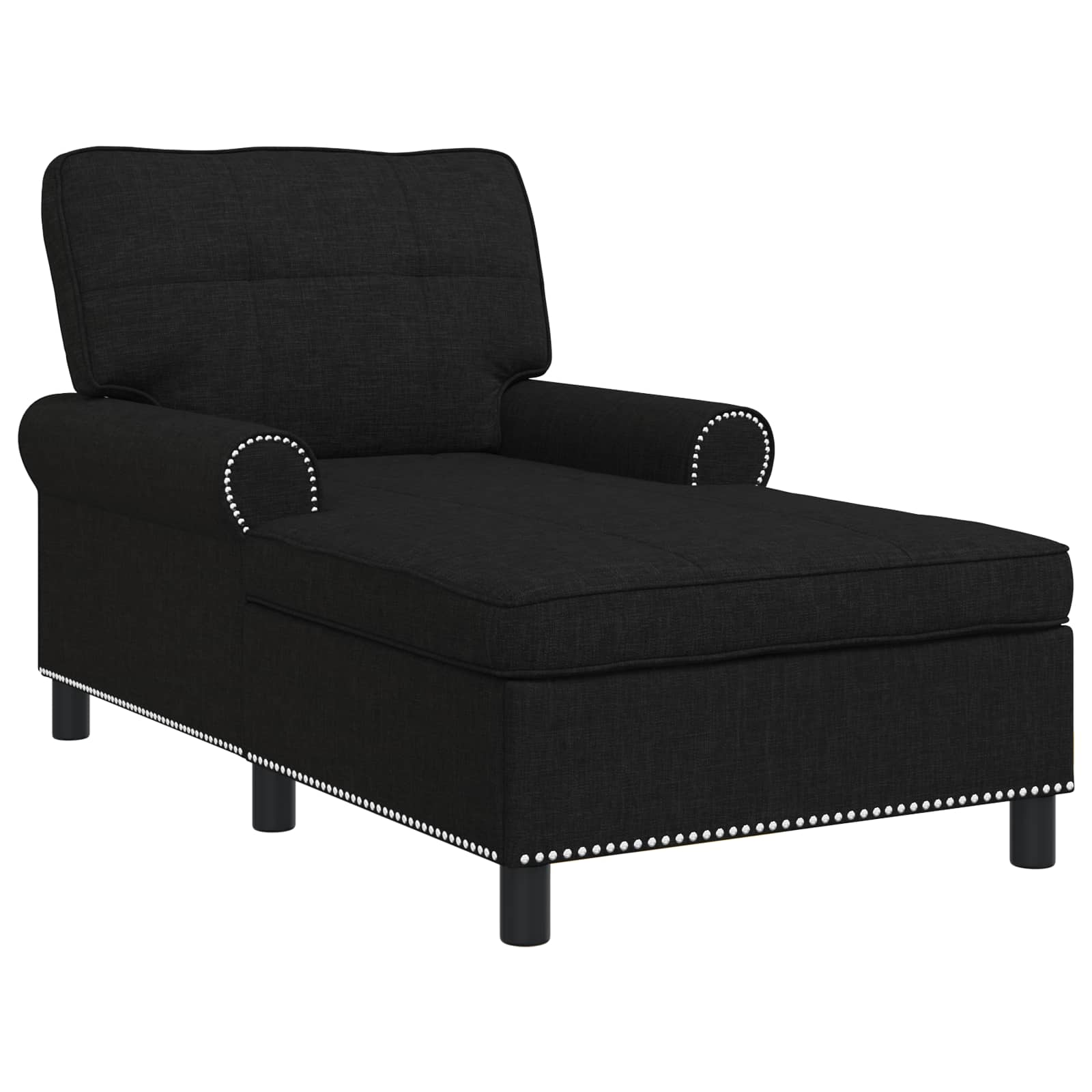Lounge-Liege mit Kissen Schwarz 91 x 157 x 91 cm Stoff