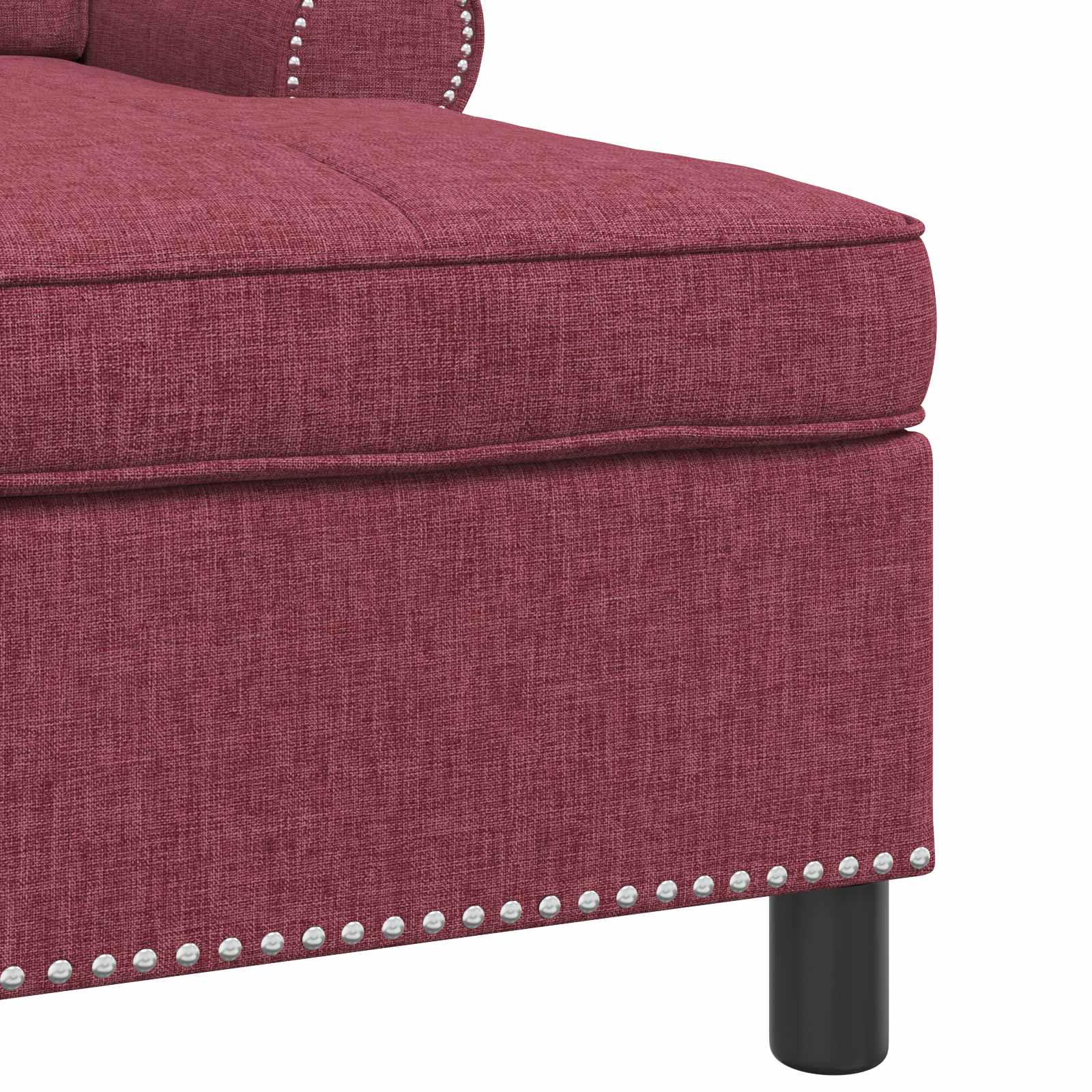 Lounge-Liege mit Kissen Weinrot 91 x 157 x 91 cm Stoff