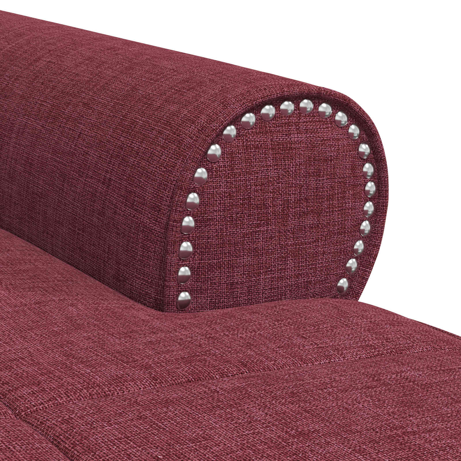 Lounge-Liege mit Kissen Weinrot 91 x 157 x 91 cm Stoff