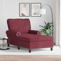 Lounge-Liege mit Kissen Weinrot 91 x 157 x 91 cm Stoff