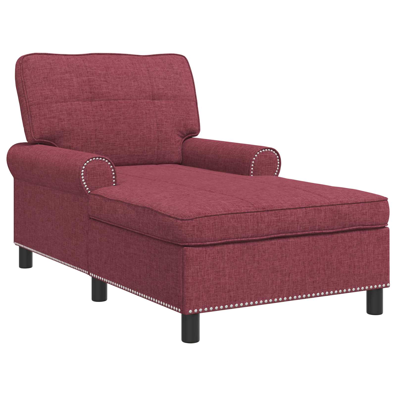 Lounge-Liege mit Kissen Weinrot 91 x 157 x 91 cm Stoff