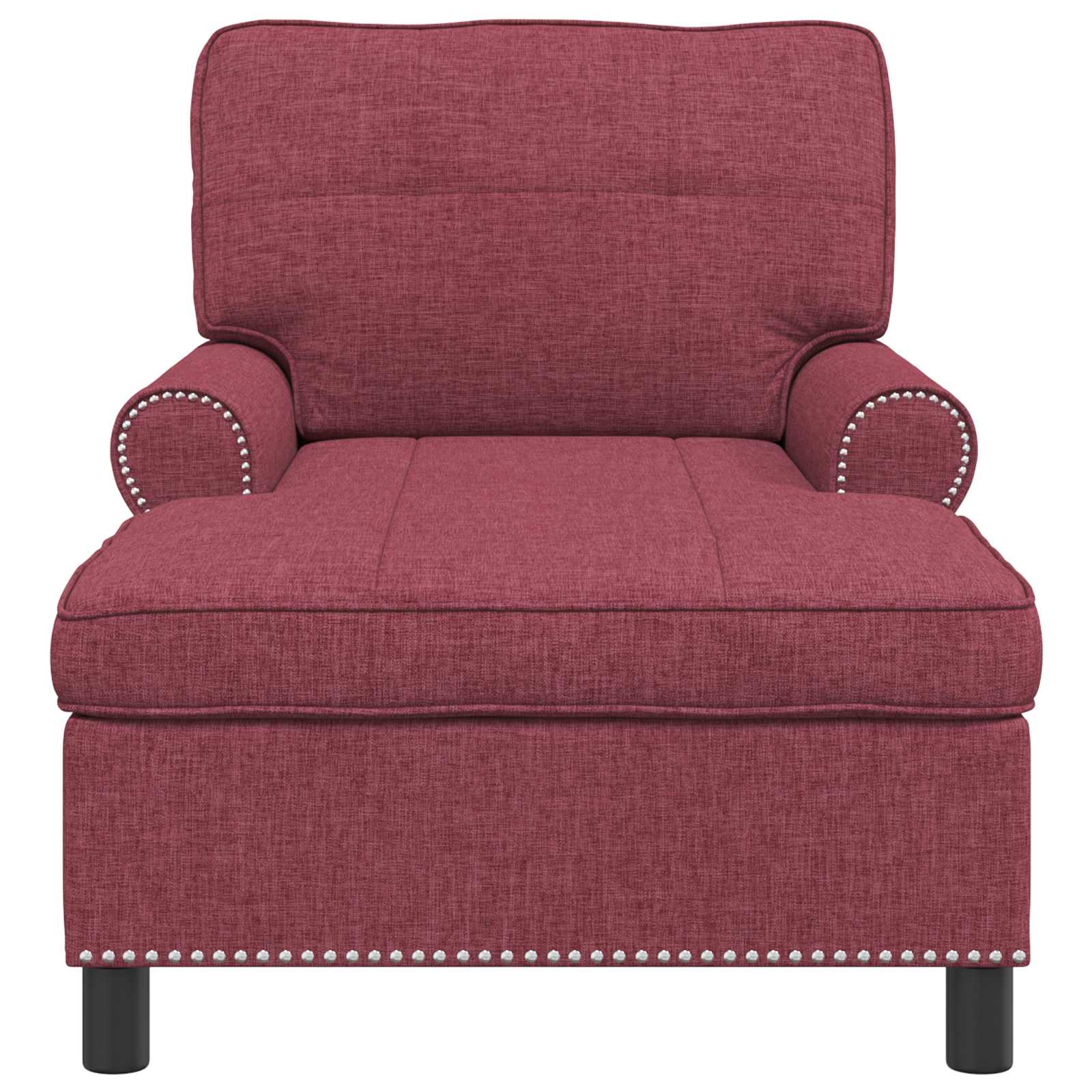 Lounge-Liege mit Kissen Weinrot 91 x 157 x 91 cm Stoff