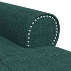 Lounge-Liege mit Kissen Dunkelgrün 91 x 157 x 91 cm Stoff