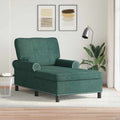 Lounge-Liege mit Kissen Dunkelgrün 91 x 157 x 91 cm Stoff
