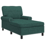 Lounge-Liege mit Kissen Dunkelgrün 91 x 157 x 91 cm Stoff