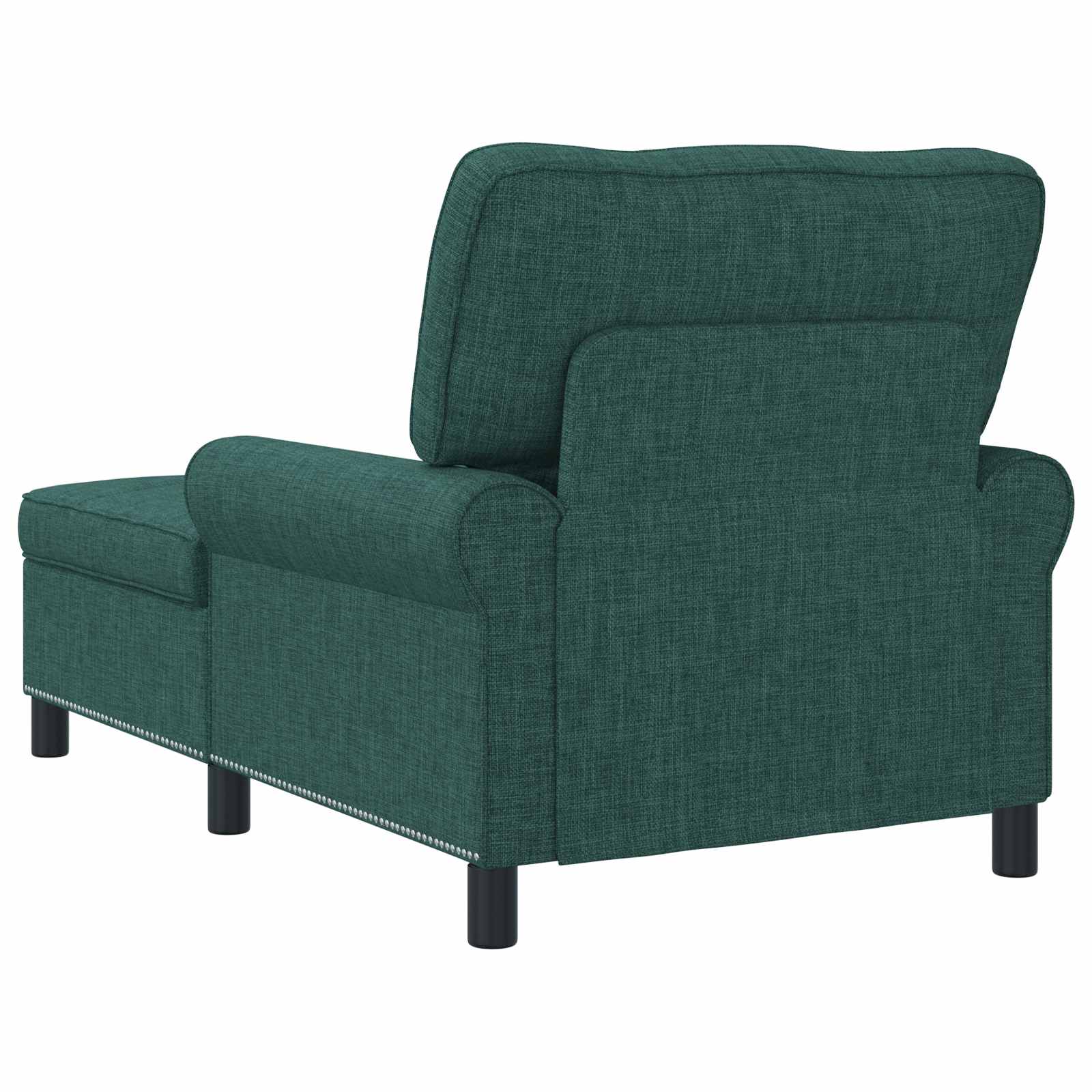 Lounge-Liege mit Kissen Dunkelgrün 91 x 157 x 91 cm Stoff