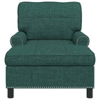 Lounge-Liege mit Kissen Dunkelgrün 91 x 157 x 91 cm Stoff