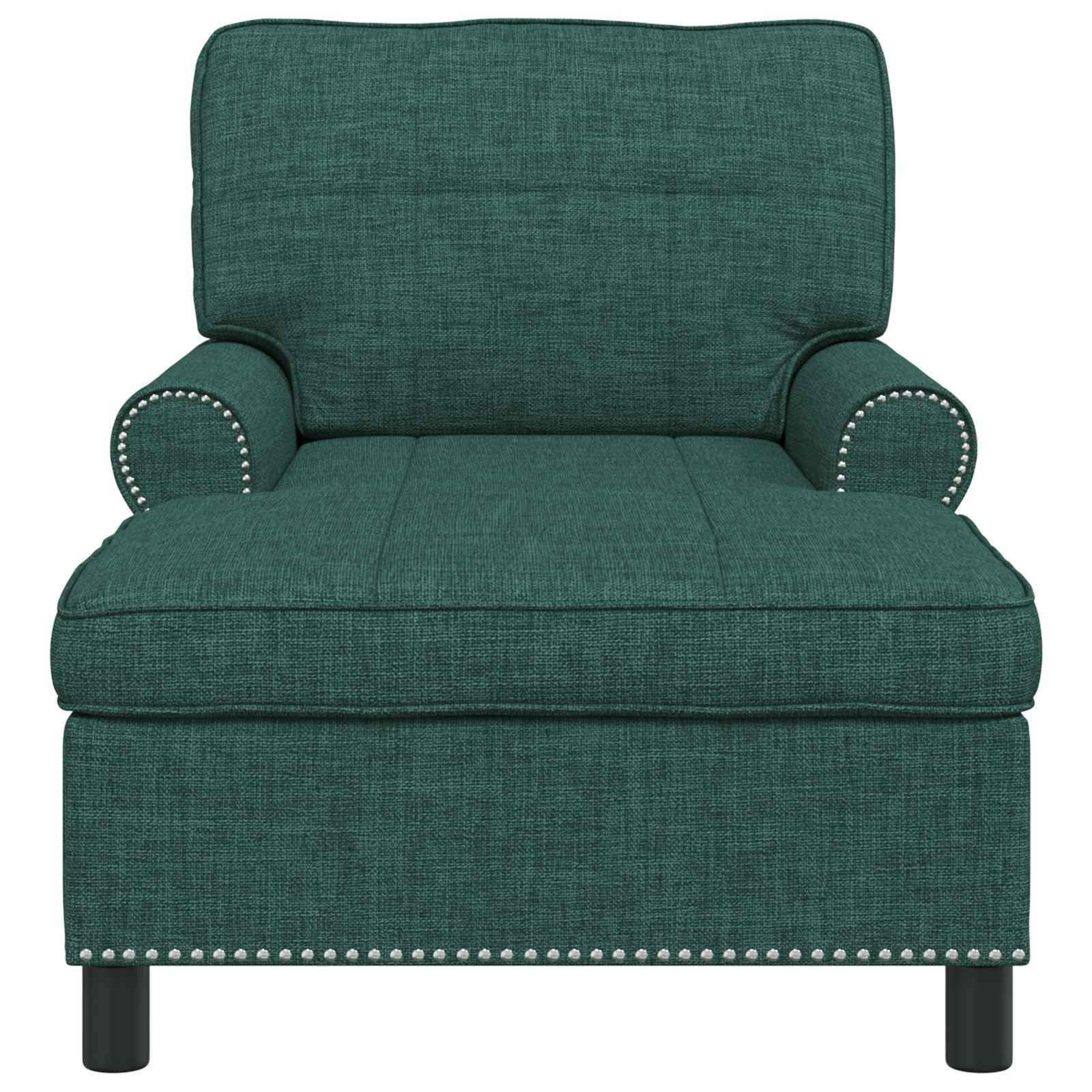 Lounge-Liege mit Kissen Dunkelgrün 91 x 157 x 91 cm Stoff