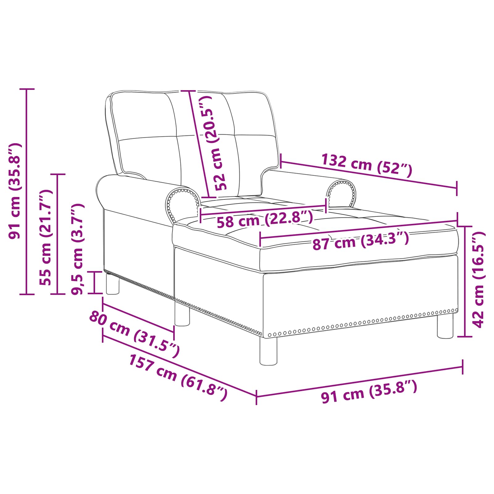 Lounge-Liege mit Kissen Dunkelgrün 91 x 157 x 91 cm Stoff