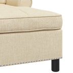 Lounge-Liege mit Kissen Creme 91 x 157 x 91 cm Stoff
