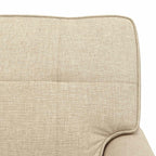 Lounge-Liege mit Kissen Creme 91 x 157 x 91 cm Stoff