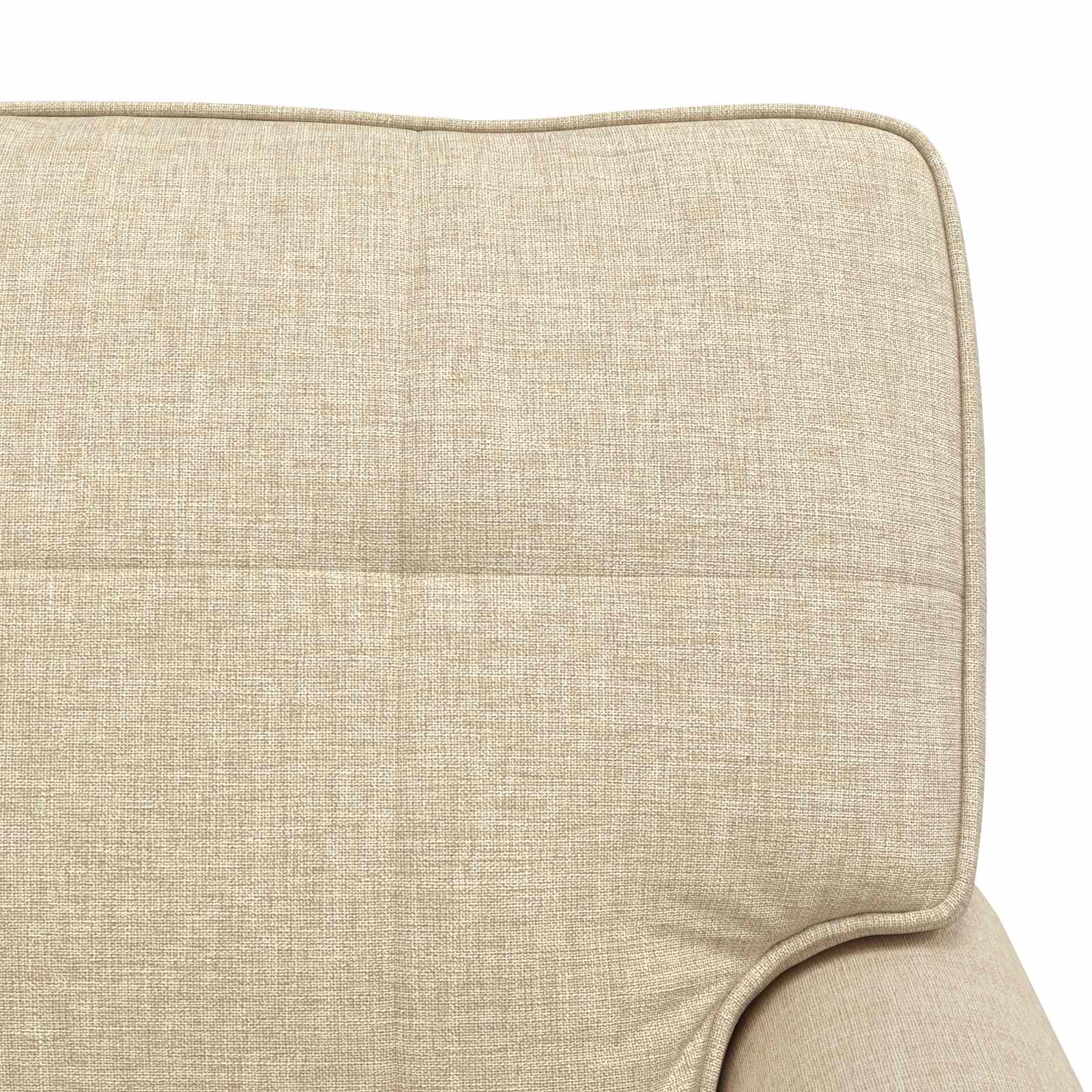 Lounge-Liege mit Kissen Creme 91 x 157 x 91 cm Stoff