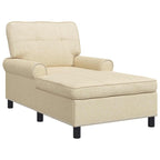 Lounge-Liege mit Kissen Creme 91 x 157 x 91 cm Stoff