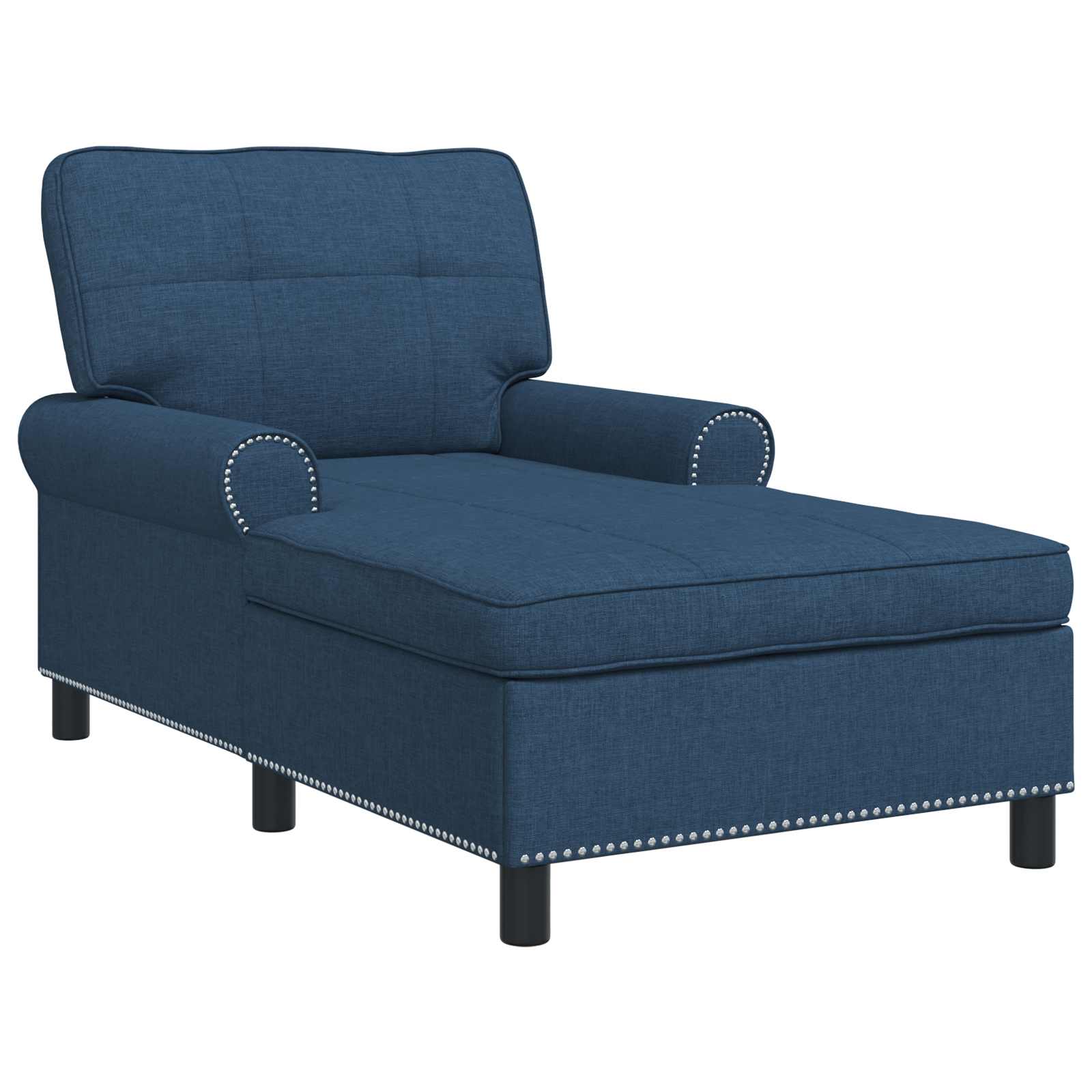 Lounge-Liege mit Kissen Blau 91 x 157 x 91 cm Stoff
