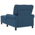 Lounge-Liege mit Kissen Blau 91 x 157 x 91 cm Stoff