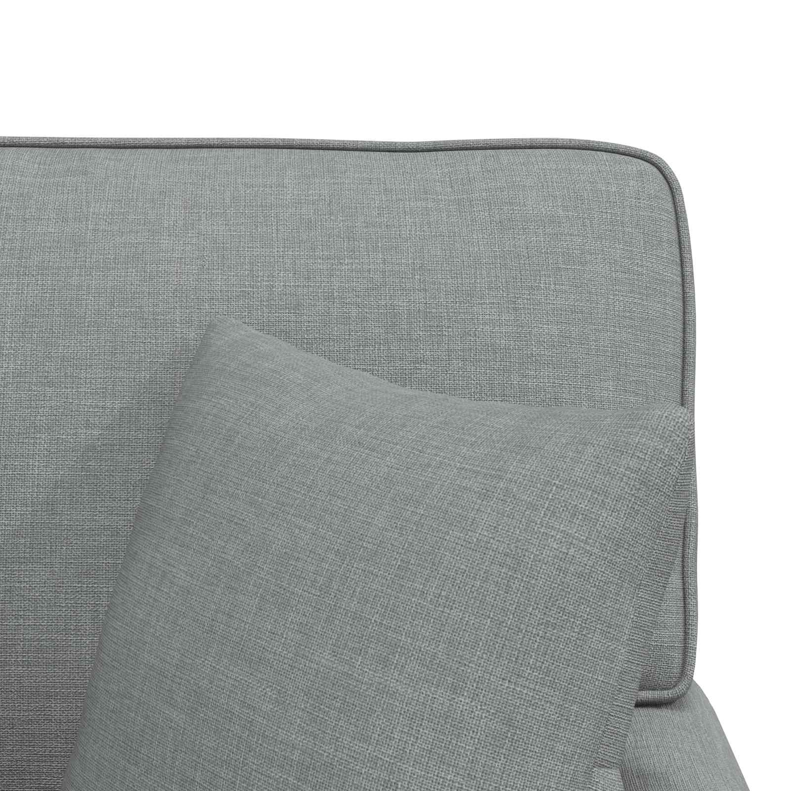 Chaise Lounge mit Rock mit Kissen 3 pcs Hellgrau Stoff