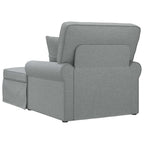 Chaise Lounge mit Rock mit Kissen 3 pcs Hellgrau Stoff