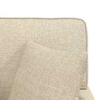 Chaise Lounge mit Rock mit Kissen mit Kissen 3 pcs Creme Stoff