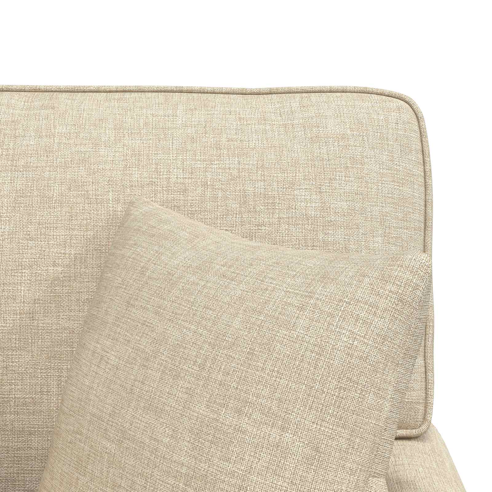 Chaise Lounge mit Rock mit Kissen mit Kissen 3 pcs Creme Stoff