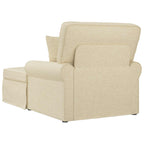Chaise Lounge mit Rock mit Kissen mit Kissen 3 pcs Creme Stoff