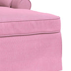 Chaise Lounge mit Rock mit Kissen mit Kissen 3 pcs Rosa Stoff