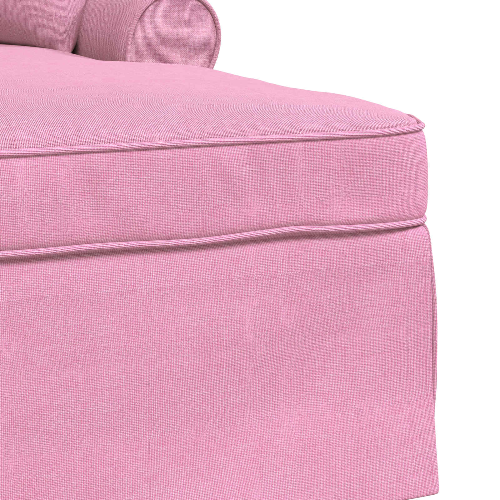 Chaise Lounge mit Rock mit Kissen mit Kissen 3 pcs Rosa Stoff