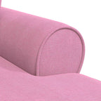 Chaise Lounge mit Rock mit Kissen mit Kissen 3 pcs Rosa Stoff