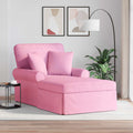 Chaise Lounge mit Rock mit Kissen mit Kissen 3 pcs Rosa Stoff