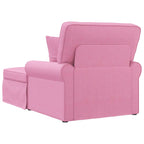 Chaise Lounge mit Rock mit Kissen mit Kissen 3 pcs Rosa Stoff