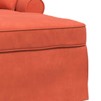 Chaise Lounge mit Rock mit Kissen 3 pcs Rot-Orange Cordstoff